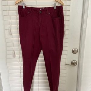 Burgundy Jeans